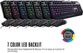 img 2 attached to Cooler Master Devastator 3 Gaming Keyboard & Mouse Combo: 🎮 LED Backlit, Media Keys, 4 DPI Settings, 7 Color Modes (Model: SGB-3000-KKMF1-US)