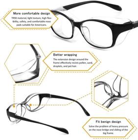 img 1 attached to 🛡️ Safety Goggles for Personal Protective Equipment - Occupational Health & Safety Glasses with Enhanced Blocking and Protection