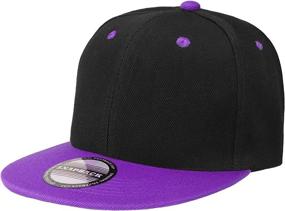 img 2 attached to Wholesale 12 Pack Snapback Hat Cap by Falari - Hip Hop Style, Flat Bill, Blank Solid Color, Adjustable Size