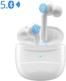 img 3 attached to 🎧 IPX5 Waterproof Wireless Earbuds with Touch Control, Deep Bass Sound, and Bluetooth Connectivity for iOS/Android Devices