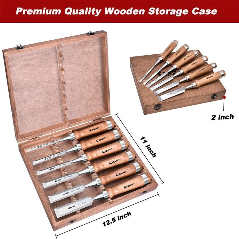 Precision Woodworking Made Easy: EZARC 6Pc Wood Chisel Set…