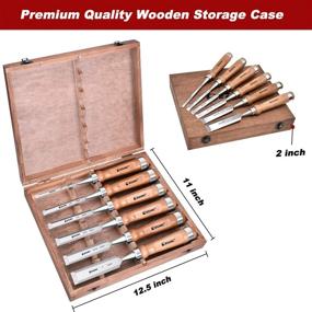 img 1 attached to Precision Woodworking Made Easy: EZARC 6Pc Wood Chisel Set