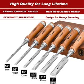 img 3 attached to Precision Woodworking Made Easy: EZARC 6Pc Wood Chisel Set