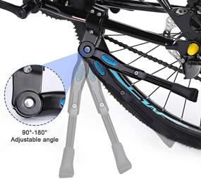 img 3 attached to 🚲 Adjustable Rear Side Bicycle Stand Kickstand - Fits 16" 18" 20" Bikes - Mountain Bike & Road Bicycle Kickstand for Kids