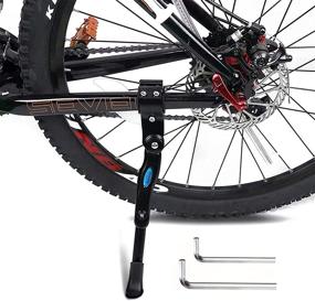 img 4 attached to 🚲 Adjustable Rear Side Bicycle Stand Kickstand - Fits 16" 18" 20" Bikes - Mountain Bike & Road Bicycle Kickstand for Kids