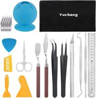 🛠️ vinyl weeding tools - yuchang craft 20 pcs basic set for crafts, including scissor, tweezers, weeders, scraper, spatula logo