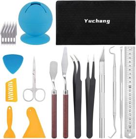 img 4 attached to 🛠️ Vinyl Weeding Tools - Yuchang Craft 20 PCS Basic Set for Crafts, including Scissor, Tweezers, Weeders, Scraper, Spatula