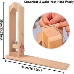 img 3 attached to 360° Rotation Wood Sewing Pony Horse Leather Craft Table: Ultimate DIY Hand Stitching Leathercraft Tool