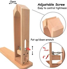 img 2 attached to 360° Rotation Wood Sewing Pony Horse Leather Craft Table: Ultimate DIY Hand Stitching Leathercraft Tool