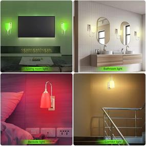 img 2 attached to LUXSWAY Wall Sconce with Remote - 12 Color Changing Wireless Wall Mounted Light, Wall Lamp for Hallway Bedroom Home Decor - Dimmer & Timer Off - 2 Pack