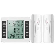 🌡️ oria refrigerator thermometer with 2 sensors and alarm function for freezer and cooler | wireless indoor outdoor thermometer with 3 channels logo