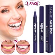 🦷 instant teeth whitening pen - extra strength 3 pack for effective stain removal and yellow tooth whitening logo