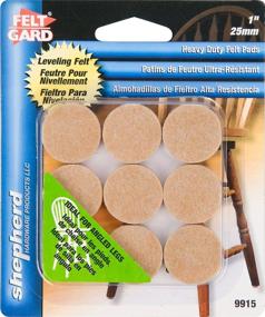 img 3 attached to Shepherd Hardware 9915 1-Inch Heavy Duty Felt Gard Self-Adhesive Furniture Pads, Beige, 8-Pack - Level and Protect Your Floors!