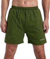 premium hifunk men's running shorts: 5-inch quick dry athletic training shorts with liner & zipper pocket logo