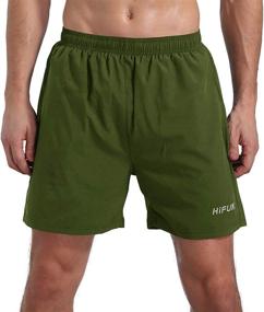 img 4 attached to Premium Hifunk Men's Running Shorts: 5-Inch Quick Dry Athletic Training Shorts with Liner & Zipper Pocket