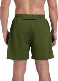 img 2 attached to Premium Hifunk Men's Running Shorts: 5-Inch Quick Dry Athletic Training Shorts with Liner & Zipper Pocket