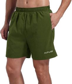 img 3 attached to Premium Hifunk Men's Running Shorts: 5-Inch Quick Dry Athletic Training Shorts with Liner & Zipper Pocket