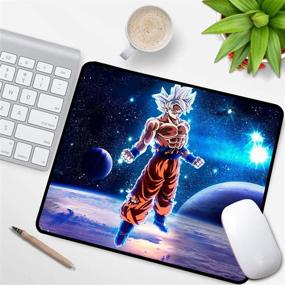 img 3 attached to 🐉 Высококачественная коврик для мыши с драконом | Коврик для игр с аниме и подшитыми краями | Водонепроницаемый и пиксельно точный коврик для мыши 9.8x11.8x0.12 дюйма