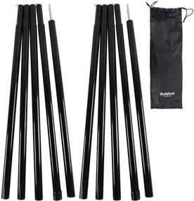 img 4 attached to 🏕️ Sutekus Adjustable Steel Rod Tent Pole Replacement Bars - Set of 2, Essential Tent Accessories