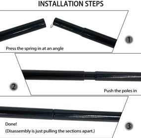 img 2 attached to 🏕️ Sutekus Adjustable Steel Rod Tent Pole Replacement Bars - Set of 2, Essential Tent Accessories