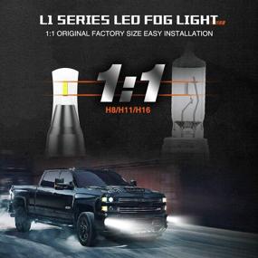 img 2 attached to 🔦 SEALIGHT Laxmas L1 Series LED Fog Light Bulbs 6000lm – Xenon White 6000K – Easy Installation – Pack of 2