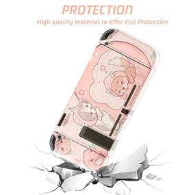 img 2 attached to 🍑 FANPL Honey Peach Pro Version Case for Nintendo Switch - Protective Cover with 2 Cat Claw Thumb Grips