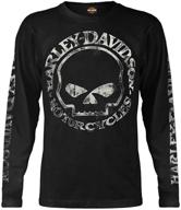 👕 handcrafted harley-davidson men's shirt: willie g skull long sleeve (item #30294032) logo