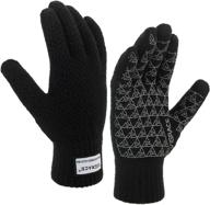 🧤 winter touchscreen gloves for men and women - fleece lined knit anti-slip wool glove with warm touch логотип