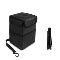 riobow car trash can: leak-proof organizer with lid, pockets & waterproof design (large) logo