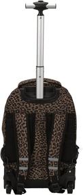 img 2 attached to Rockland 17 Inch Rolling Leopard Backpacks: Trendy and Convenient!