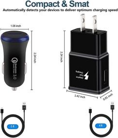 img 2 attached to Optimized Adaptive Fast Charger Kit for Samsung Galaxy S21 Note 21 20 Ultra S20 FE A51A71 S10E S10 S9 S8, Google ⚡ Pixel 4XL 3a 3XL 2XL, High-Speed USB Fast Charging Kit (Includes Wall Charger + Car Charger + 2 x USB Type C Cables)