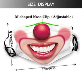 img 3 attached to 😂 MOMEPE Funny Laughing Mouth- Face Mask Scarf, Breathable Washable Balaclavas with 2 Filters, Unisex Adults