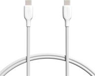 amazon basics 60w fast charging usb-c 🔌 to usb-c2.0 cable (usb-if certified) - 3-foot white cord логотип