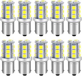 img 4 attached to 🔆 10-Pack Qoope Super Bright White Vanity Light Bulbs- 1156 BA15S 1141 1073 7506 LED, 5050 18-SMD, Replacement Lamps for Interior RV Camper Trailer Lighting, Marine Boat Yard Light Bulbs, 10-30V AC/DC