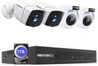 📷 【5 megapixel 1 terabyte】 5mp poe security camera system by wandwoo - 8 channel nvr surveillance kit with 4 home outdoor/indoor ip cameras for 24/7 recording, night vision, and motion detection logo