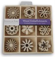 🪴 versatile mini laser wood shapes: 45 delicate flower pieces - 1'' across logo