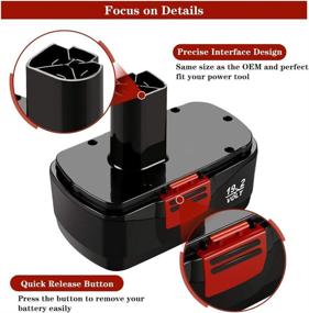 img 1 attached to Set of 2 - 3600mAh C3 Ni-Mh Replacement Batteries Compatible with Craftsman 19.2 Volt DieHard 130279005 315.113753 315.115410 315.11485 1323903 120235021 130235021 11375 11376 19.2V Cordless Drill Batteries