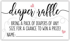 img 2 attached to 🎀 Fun and Charming Gender Neutral Baby Shower Game: 50 Sweet Heart Diaper Raffle Tickets