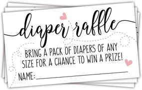 img 4 attached to 🎀 Fun and Charming Gender Neutral Baby Shower Game: 50 Sweet Heart Diaper Raffle Tickets