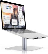 📁 procase aluminum swivel laptop stand – 360° rotating ergonomic notebook stand for macbook pro air, lenovo, dell xps, hp and more (11” - 17”) – sliver logo