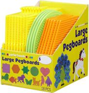 enhance your perler bead creations with large fuse bead pegboards: 18pcs collection logo
