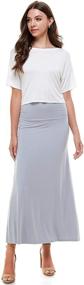 img 2 attached to Women's Maxi Skirt with Banded Design by Azules