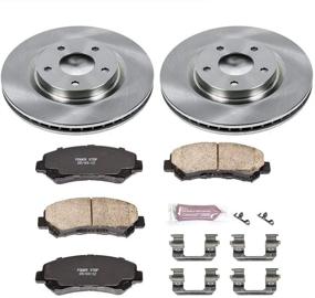 img 1 attached to 🚗 Autospecialty Front Brake Kit - Power Stop KOE4724, featuring OE Brake Rotors & Ceramic Brake Pads