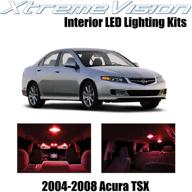 🚗 enhance your acura tsx interior: xtremevision led kit (8 pieces) with installation tool - red leds 2004-2008 logo