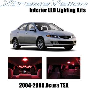 img 4 attached to 🚗 Enhance Your Acura TSX Interior: XtremeVision LED Kit (8 Pieces) with Installation Tool - Red LEDs 2004-2008