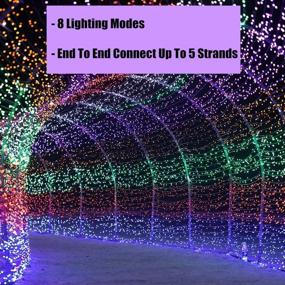 img 2 attached to Tcamp Colorful Outdoor String Lights 66FT 200 LED Garland Fairy Light 8 Mode Christmas Holiday Wedding Party [END to END Extendable]