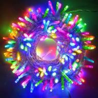 tcamp colorful outdoor string lights 66ft 200 led garland fairy light 8 mode christmas holiday wedding party [end to end extendable] logo