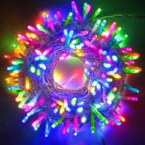 img 4 attached to Tcamp Colorful Outdoor String Lights 66FT 200 LED Garland Fairy Light 8 Mode Christmas Holiday Wedding Party [END to END Extendable]