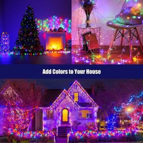 img 1 attached to 🎄 Koicaxy Christmas Outdoor Decor: 400 LED 33ft 8 Modes Colorful Fairy Lights for Wedding Party Holiday