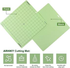 img 2 attached to 🔪 ARHIKY StandardGrip 12x12 Cutting Mat for Cricut Maker 3/Maker/Explore 3/Air 2/Air/One - Adhesive Sticky, Standard, 8-Pack